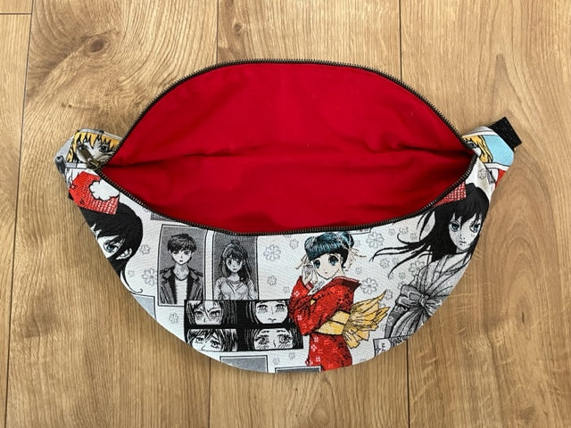 Sac besace bandoulière motif japonais